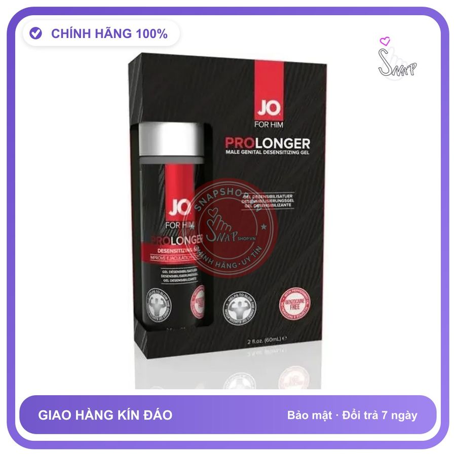 Chai Xịt Kéo Dài Thời Gian System JO Prolonger 60ml Tinh Dầu Thảo Dược, Không Benzocaine chính hãng - chiết xuất thảo dược, thấm nhanh không nhờn rít, dùng trước khi quan hệ - giao hàng che
