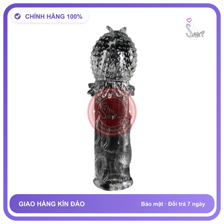 Bao Cao Su Đôn Dên Râu Gai Khúc Đầu chính hãng - có gai nổi, ôm sát cảm giác thật, chất liệu latex an toàn - giao hàng che tên kín đáo