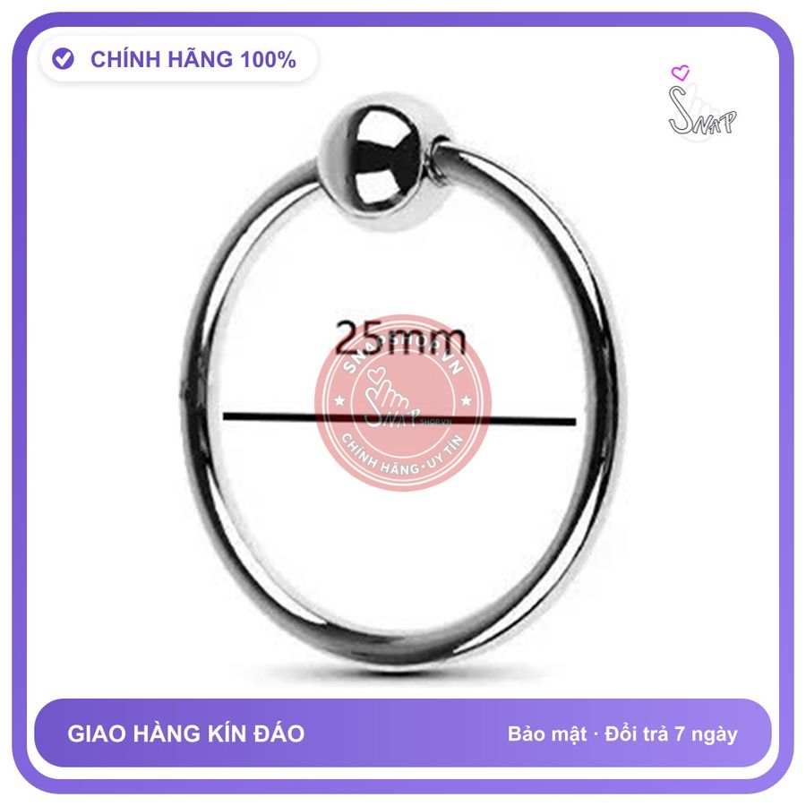 Vòng Đeo Dương Vật Bằng Inox 2.5cm chính hãng - sạc USB, chất liệu an toàn cho da, dễ vệ sinh - giao hàng che tên kín đáo