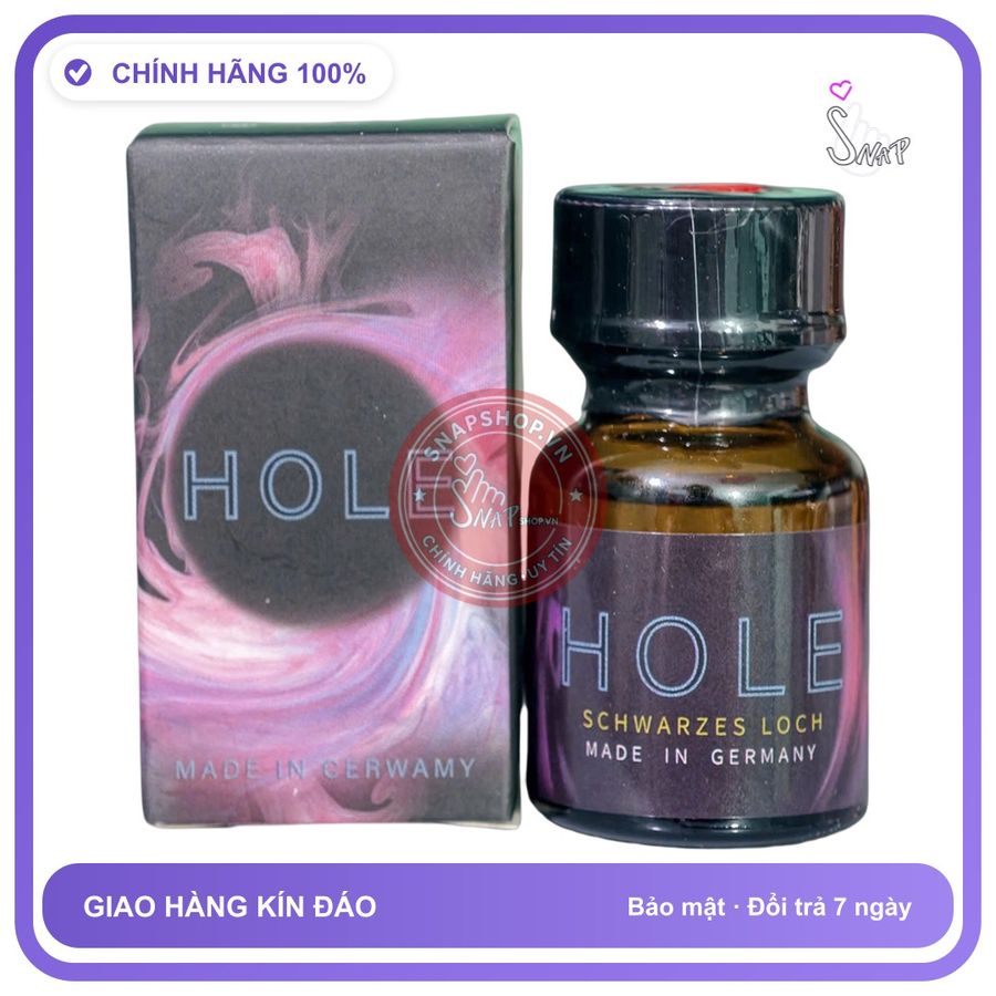 Popper Hole Schwarzes Loch Made In Germany 10ml chính hãng - chai 10ml, hương dịu không nồng, hàng chuẩn nhập khẩu - giao hàng che tên kín đáo