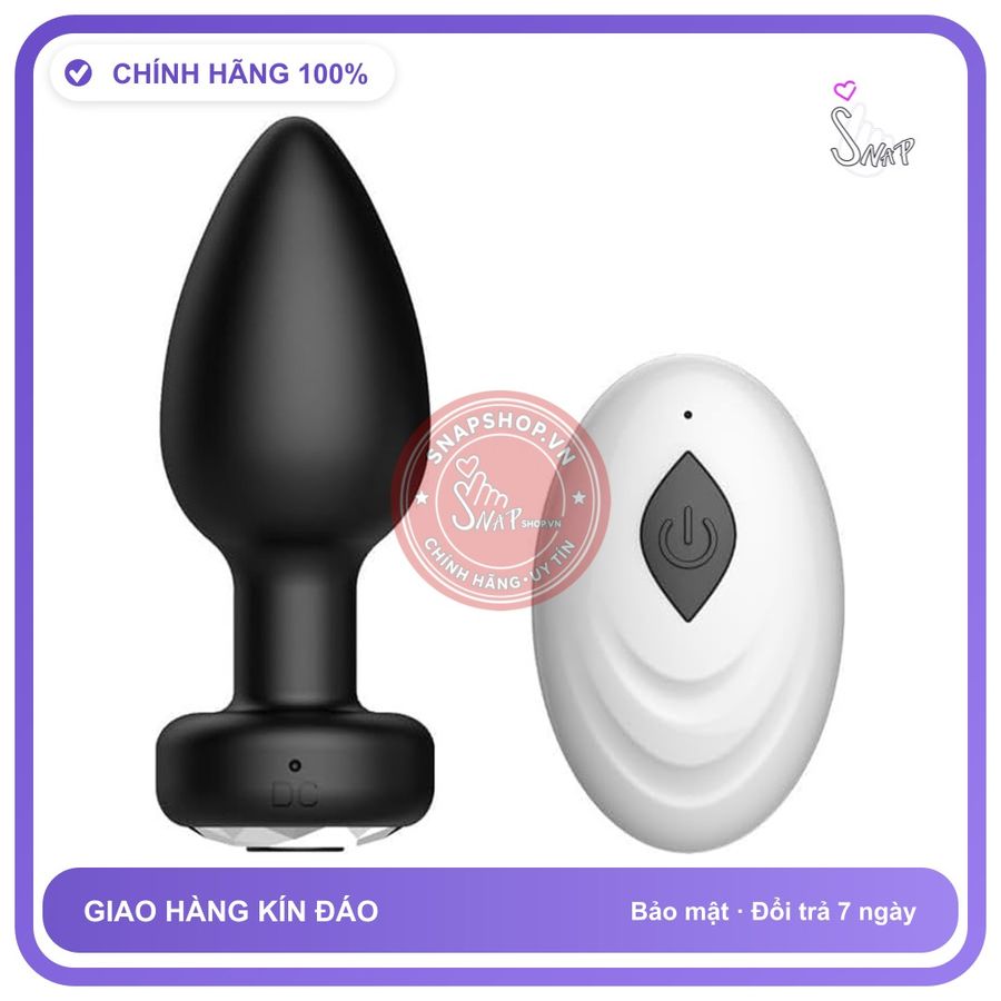 Phích Cắm Hậu Môn Rung Điều Khiển Từ Xa Qua App chính hãng - sạc USB, điều khiển qua app, chất liệu an toàn cho da - giao hàng che tên kín đáo