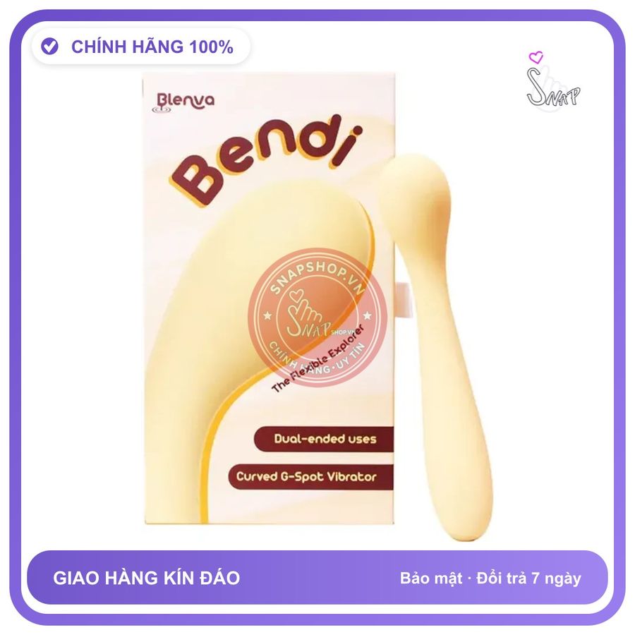 Máy Rung Điểm G Blenva Bendi Tự Uốn Cong chính hãng - 8 chế độ rung, sạc usb, rung êm không tiếng động - giao hàng che tên kín đáo