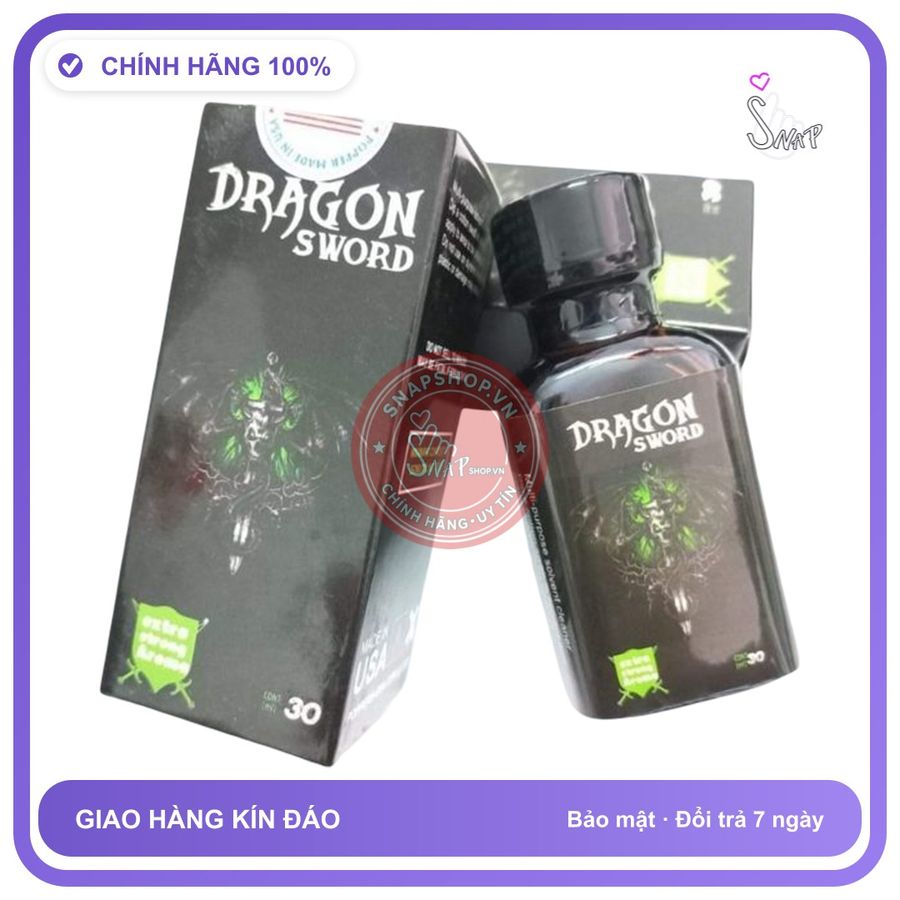 Popper Dragon Sword 30ml Chính Hãng - chai 30ml, hương dịu không nồng, hàng chuẩn nhập khẩu - giao hàng che tên kín đáo