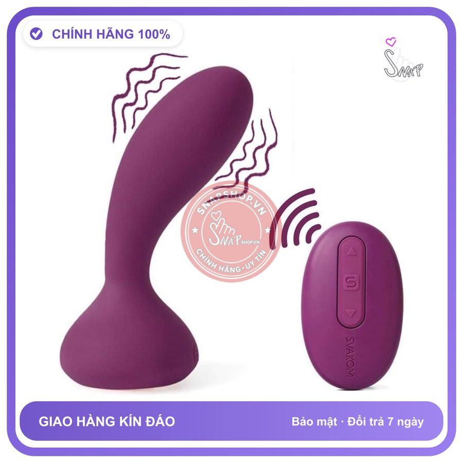 SVAKOM Julie Dụng Cụ Tình Dục Cắm Hậu Môn chính hãng - 1 chế độ rung, sạc USB, điều khiển từ xa - giao hàng che tên kín đáo
