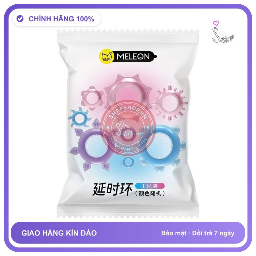 Vòng Đeo Dương Vật Meleon - Bịch 1 Chiếc chính hãng - sạc USB, silicone mềm mại, chất liệu an toàn cho da - giao hàng che tên kín đáo
