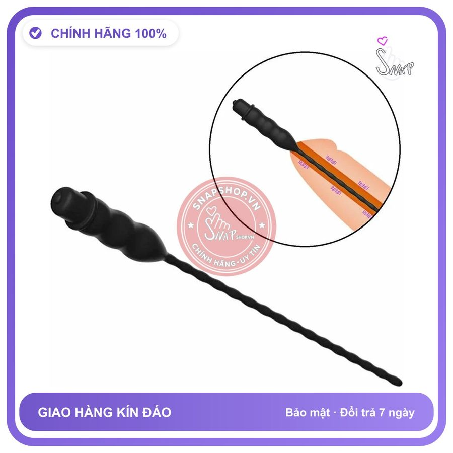 Dụng Cụ Kích Thích Niệu Đạo Bằng silicon Mềm chính hãng - sạc USB, silicone mềm, chất liệu an toàn cho da - giao hàng che tên kín đáo