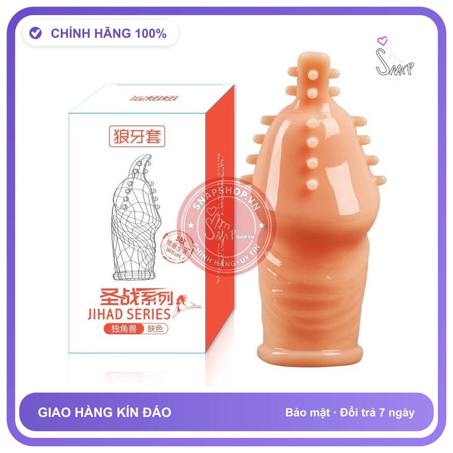 Bao Cao Su Đôn Khúc Đầu Jihad Da Tê Giác chính hãng - có hương thơm, ôm sát cảm giác thật, chất liệu latex an toàn - giao hàng che tên kín đáo