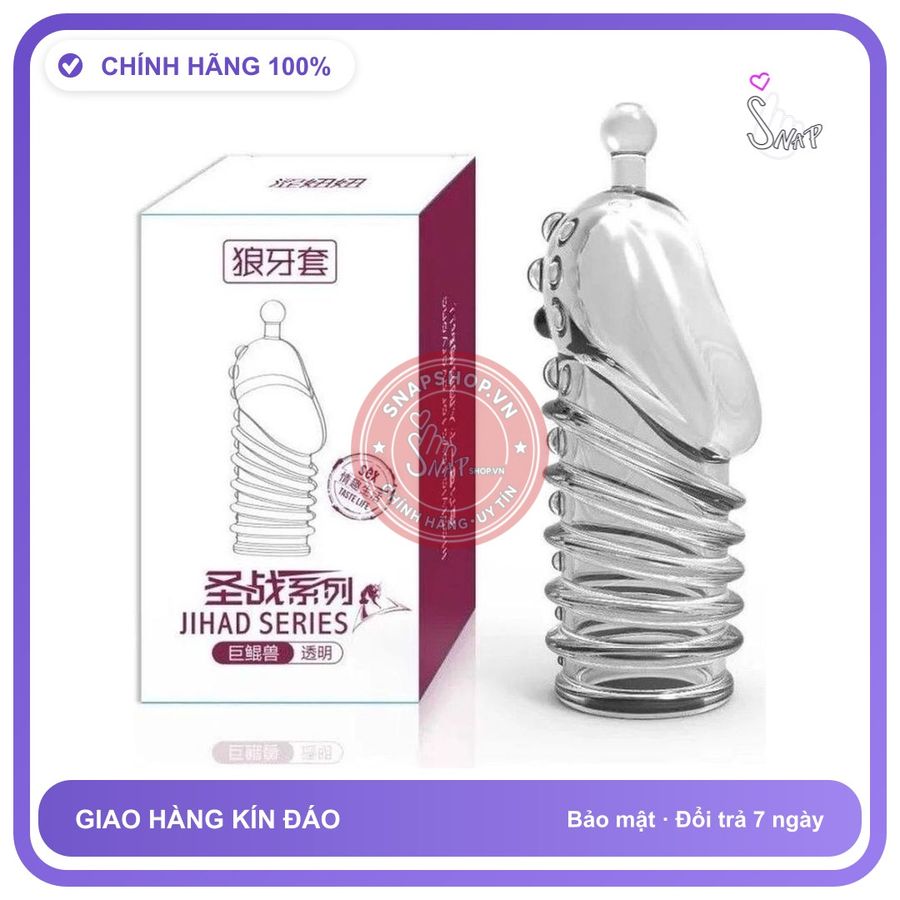 Bao Cao Su Đôn Khúc Đầu Jihad Quái Thú chính hãng - có hương thơm, ôm sát cảm giác thật, chất liệu latex an toàn - giao hàng che tên kín đáo