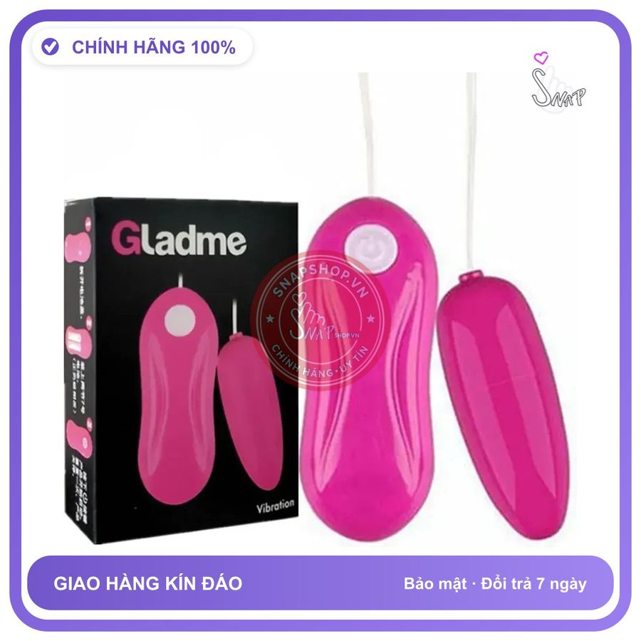 Trứng Rung Tình Yêu Gladme Mạnh Mẽ Có Dây chính hãng - điều khiển từ xa, chất liệu an toàn cho da, dễ vệ sinh - giao hàng che tên kín đáo