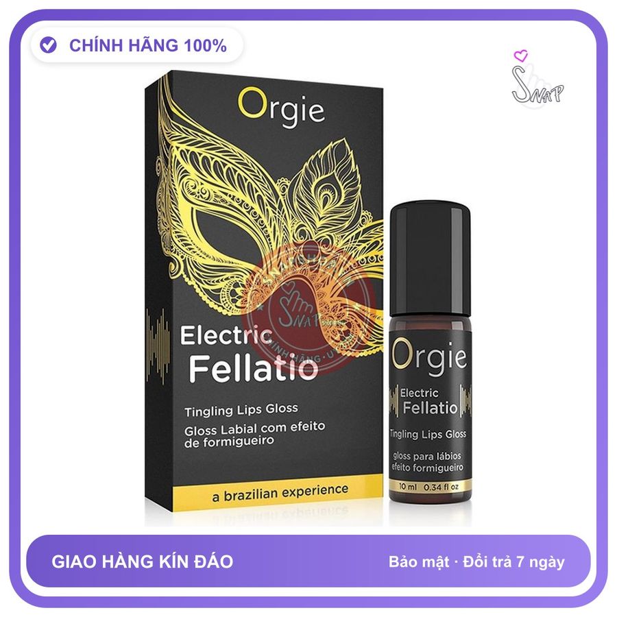 Son Bóng Orgie Electric Fellatio Biến Mỗi Nụ Hôn chính hãng - chất liệu an toàn cho da, dễ vệ sinh, êm ái khi dùng - giao hàng che tên kín đáo