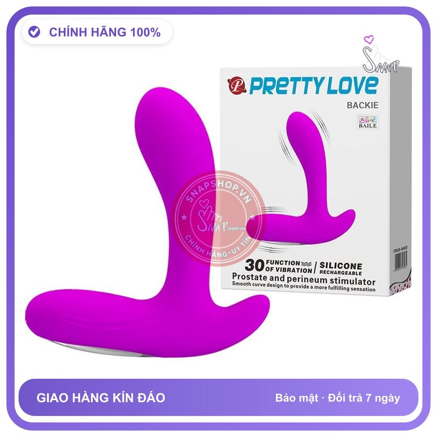 Dụng Cụ Rung Massage Hậu Môn Pretty Love Backie chính hãng - sạc USB, silicone mềm mại, chất liệu an toàn cho da - giao hàng che tên kín đáo