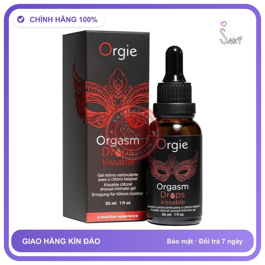 Gel Tăng Khoái Cảm Quan Hệ Bằng Miệng Orgie chính hãng - dung tích 30ml, dịu nhẹ an toàn cho da, dễ rửa sạch - giao hàng che tên kín đáo