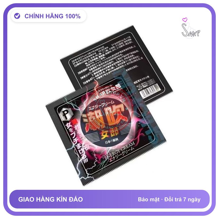 Gel Bôi Trơn Energy Cream Tăng Khoái Cảm Nữ Giới chính hãng - dịu nhẹ an toàn cho da, dễ rửa sạch, dùng được cho mọi loại da - giao hàng che tên kín đáo
