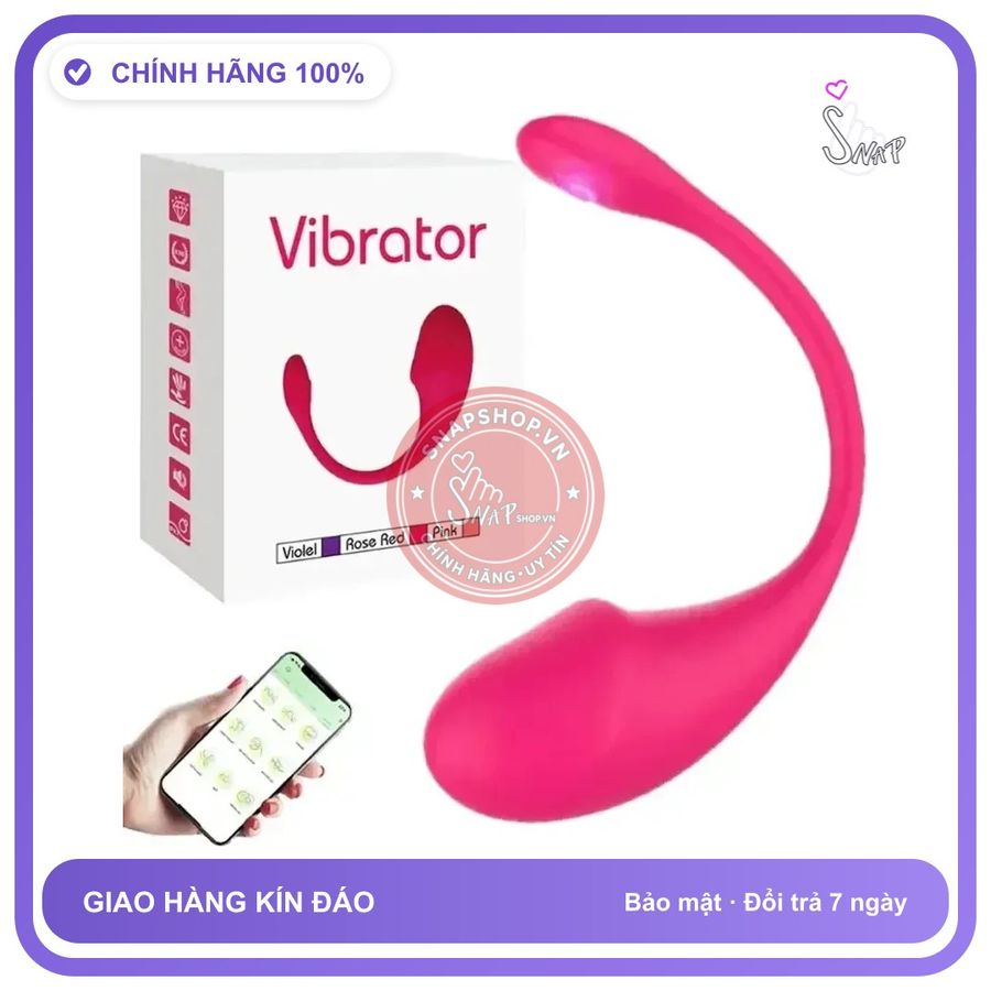 Trứng Rung Kết Nối Bluetooth Điều Khiển APP Massage Điểm G chính hãng - sạc USB, điều khiển qua app, điều khiển từ xa - giao hàng che tên kín đáo