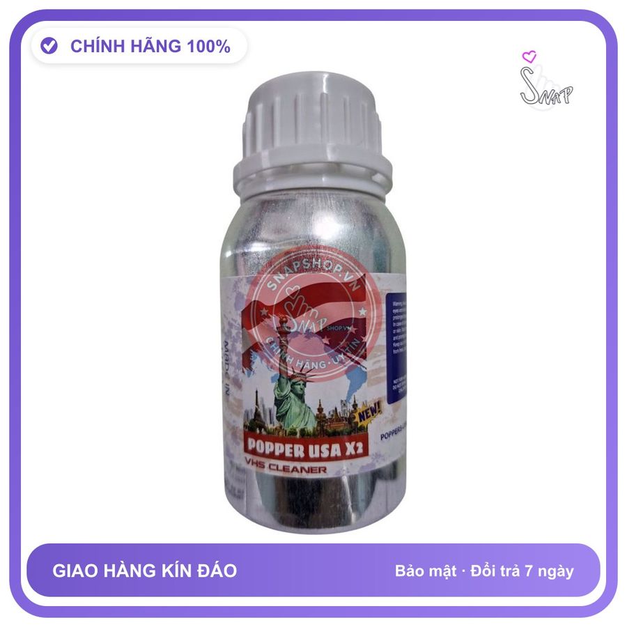 Popper Khô Siêu Mạnh USA X2 chính hãng - hương dịu không nồng, hàng chuẩn nhập khẩu, nắp kín không bay hơi - giao hàng che tên kín đáo