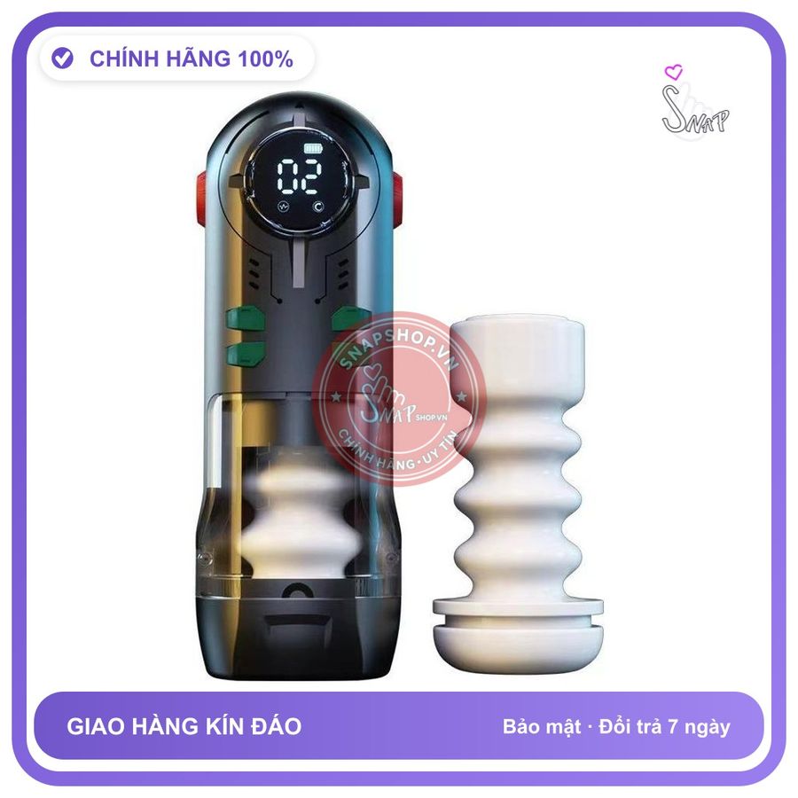 Máy Tự Động Fanle Mech Piston 320 chính hãng - 9 chế độ rung, sạc usb, có sưởi ấm - giao hàng che tên kín đáo