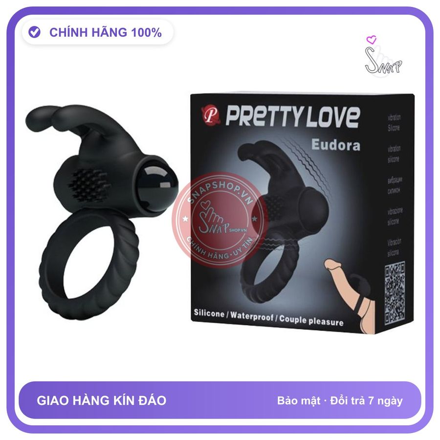 Vòng Đeo Dương Vật Rung Prerrty Love Eudora chính hãng - 1 chế độ rung, sạc USB, silicone mềm mại - giao hàng che tên kín đáo