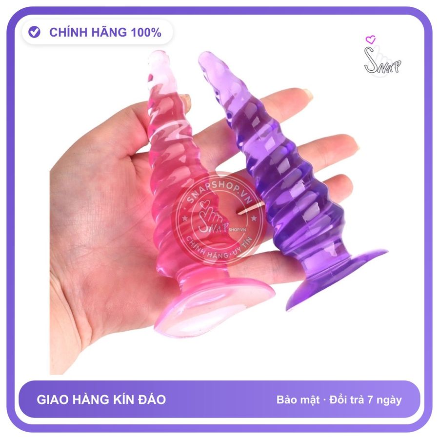 Phích Cắm Hậu Môn Silicon Hình Xoắn Ốc Butt Plug BDSM chính hãng - sạc USB, silicone mềm mại, chất liệu an toàn cho da - giao hàng che tên kín đáo