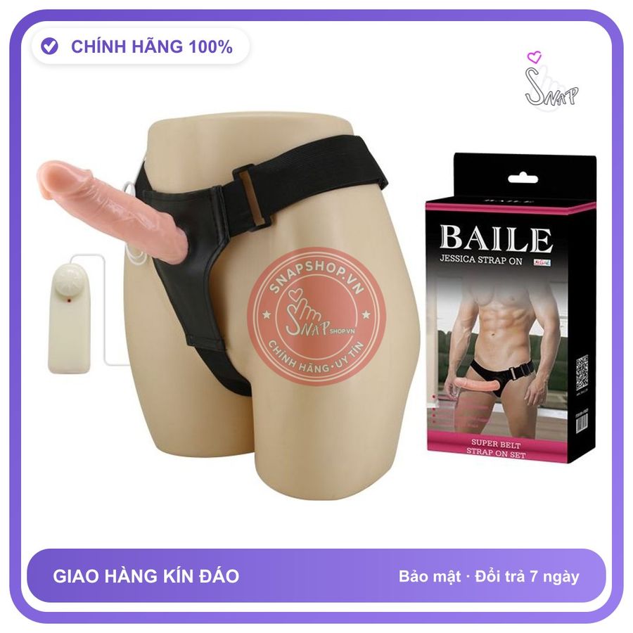 Dương Vật Giả Có Dây Đeo Baile Cho Cặp Đôi Rung chính hãng - chống nước, chất liệu an toàn cho da, dễ vệ sinh - giao hàng che tên kín đáo