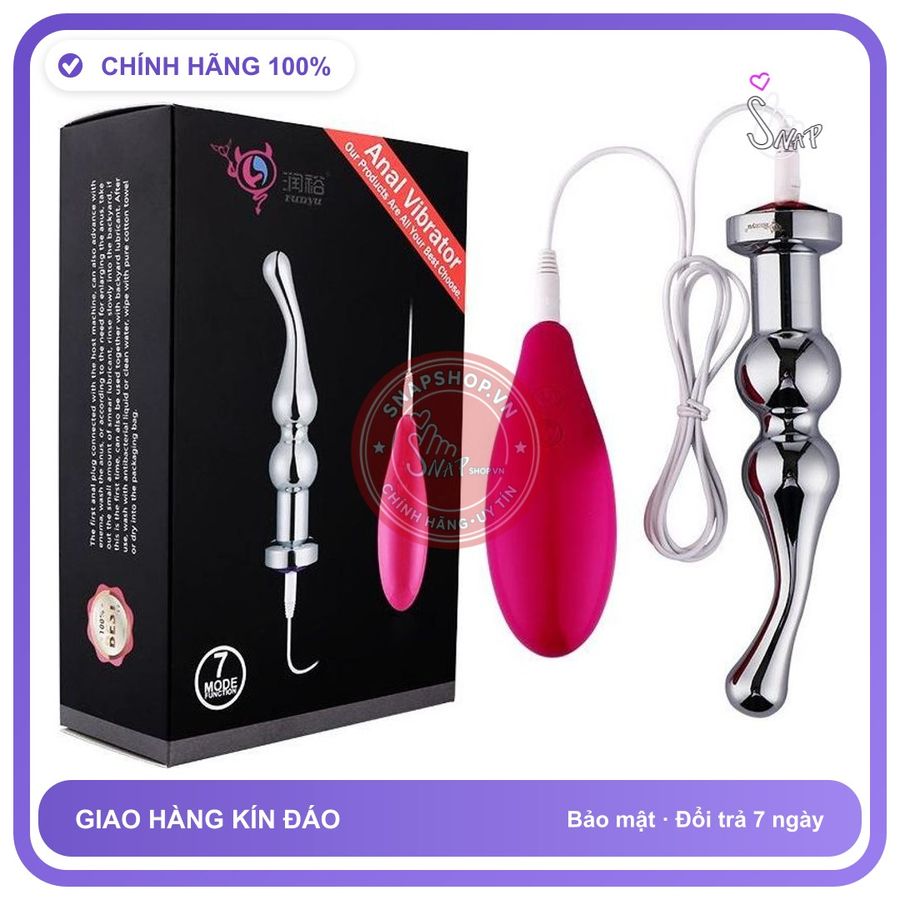 Cây Rung Kích Điện Hậu Môn Hợp Kim Nhôm Stim chính hãng - chất liệu an toàn cho da, dễ vệ sinh, êm ái khi dùng - giao hàng che tên kín đáo