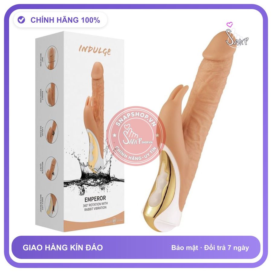 Dương Vật Giả Indulge Emperor Cầm Tay Rung Ngoáy chính hãng - 3 chế độ rung, sạc USB, silicone y tế - giao hàng che tên kín đáo
