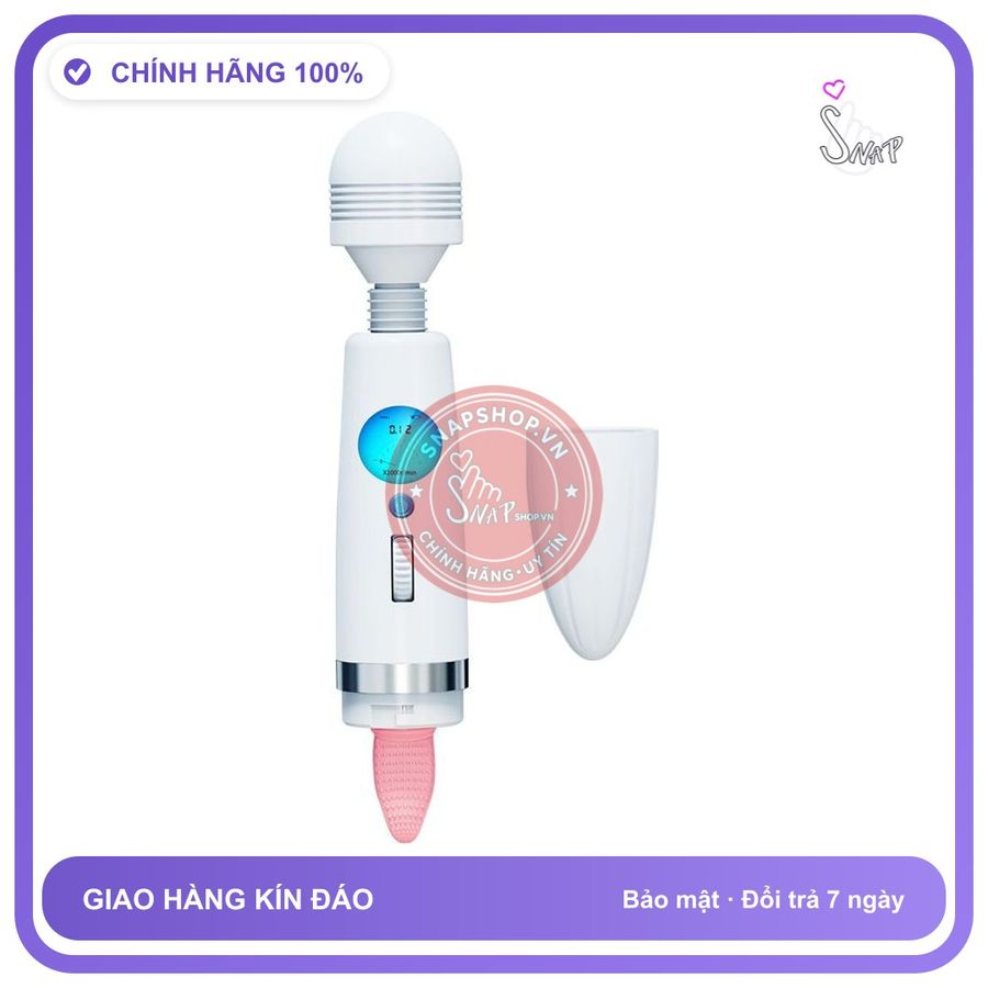 Chày Rung Lưỡi Liếm Galaku 2 Đầu Màn Hình chính hãng - chất liệu an toàn cho da, dễ vệ sinh, êm ái khi dùng - giao hàng che tên kín đáo