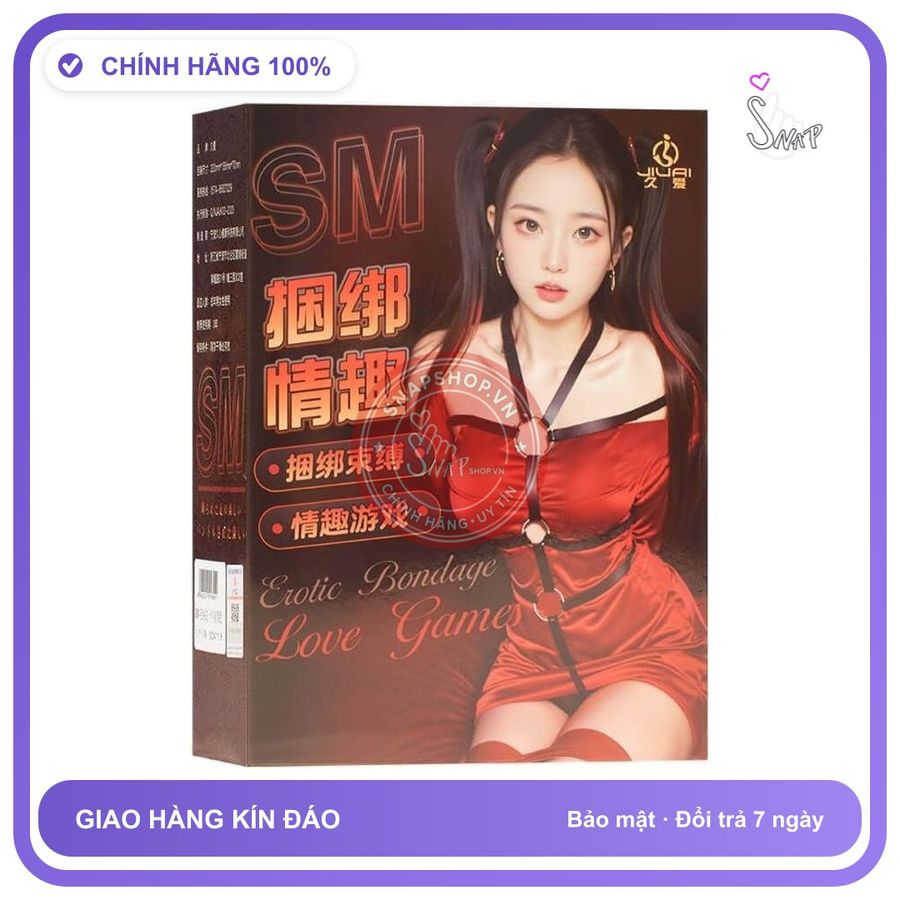 Bộ Dụng Cụ 50 Sắc Thái 10 Món BDSM Jiuai SM chính hãng - chất liệu an toàn cho da, dễ vệ sinh, êm ái khi dùng - giao hàng che tên kín đáo