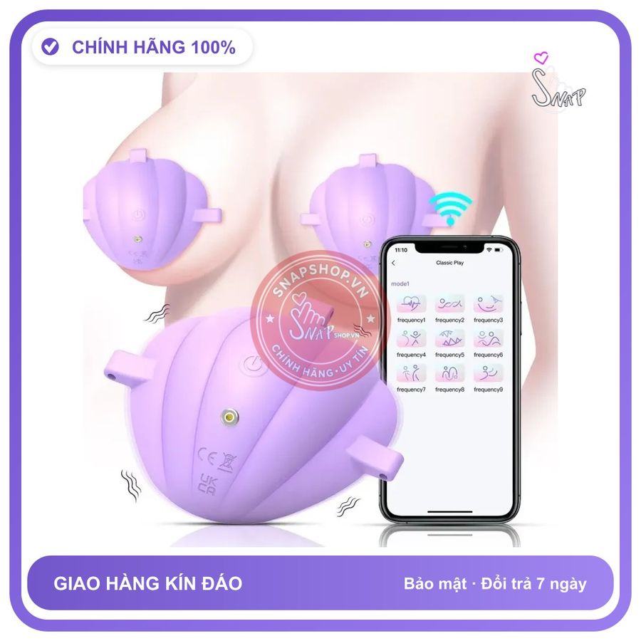 Máy Rung Massage Ngực Sexyrose Rita Chạm Đến Cảm chính hãng - 9 chế độ rung, điều khiển qua app, điều khiển từ xa - giao hàng che tên kín đáo