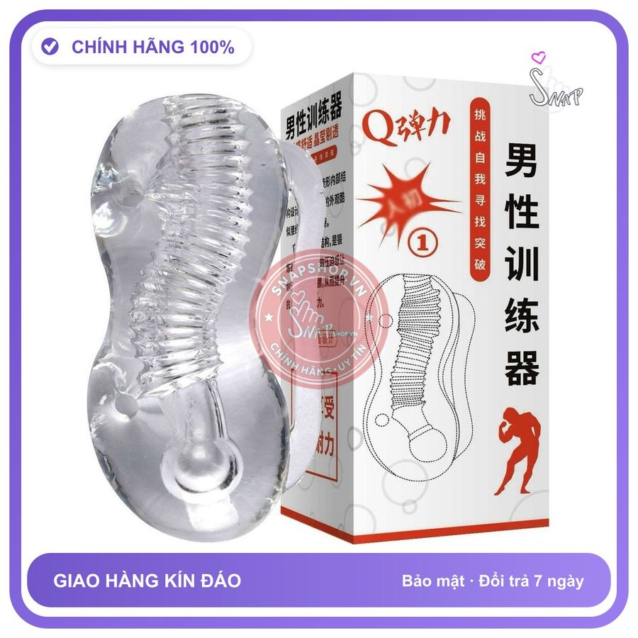 Cốc Âm Đạo Trong Suốt Silicon Mềm Mại Cho Nam chính hãng - sạc USB, silicone mềm, chất liệu an toàn cho da - giao hàng che tên kín đáo