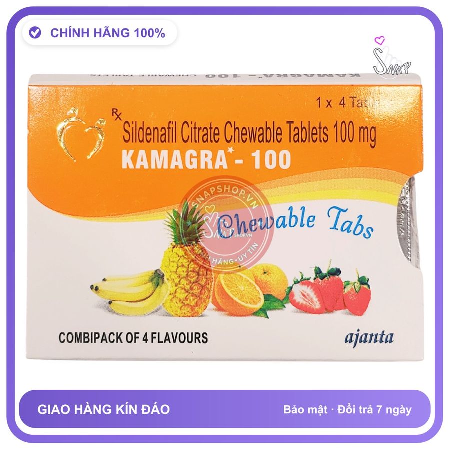 Viên Nhai Kamaga 100mg Tăng Cường Sinh Lý Nam chính hãng - chất liệu an toàn cho da, dễ vệ sinh, êm ái khi dùng - giao hàng che tên kín đáo