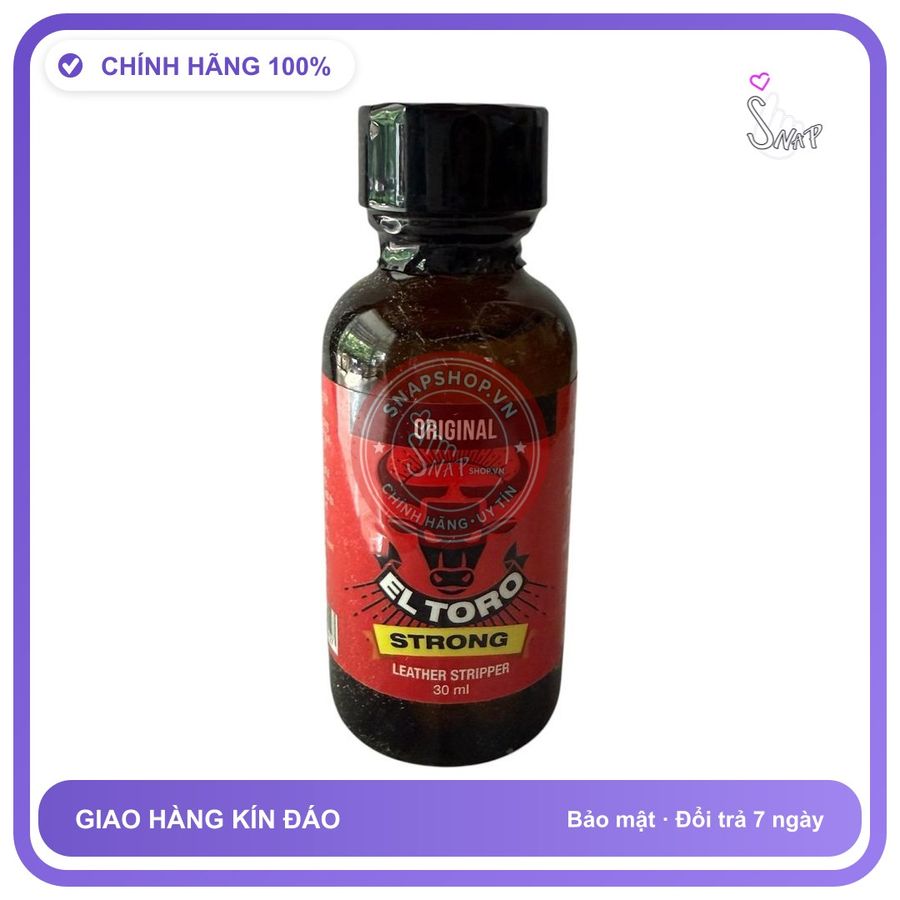 (Che Tên) Poppers Mỹ EL Toro Original 30ml - Leather Stripper Bảo Mật Tuyệt Đối