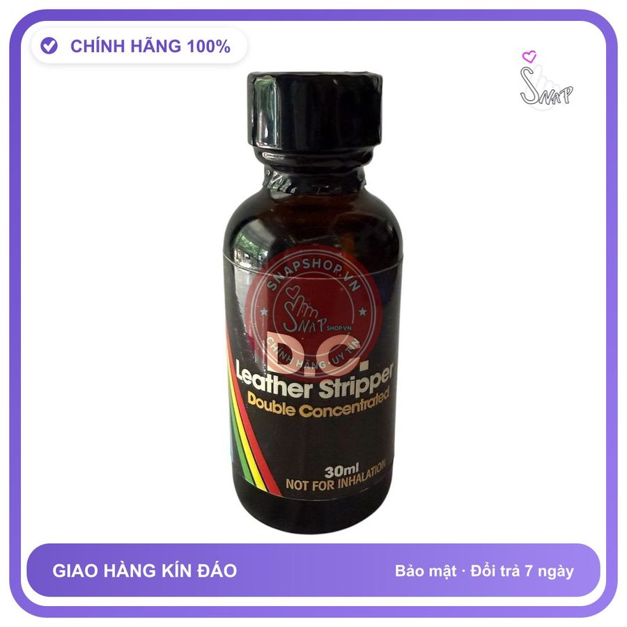 (Che Tên) Poppers Mỹ D.C. Leather Stripper 30ml Hộp Trắng Kín