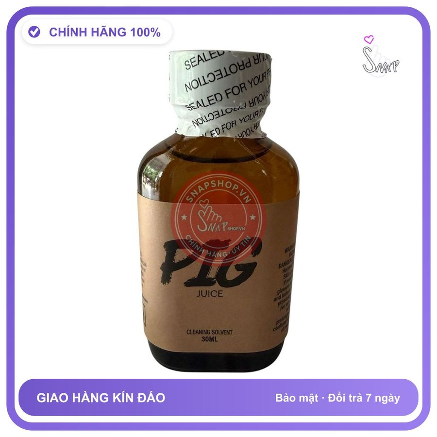 (Che Tên) Poppers Mỹ Pig Tan Label 30ml Bảo Mật Tuyệt Đối