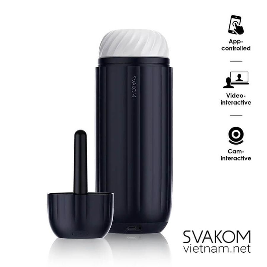 (Che Tên) SVAKOM Sam Neo 2 Pro - Âm Đạo Giả massage thư giãn Nam Tương Tác Qua Ứng Dụng Thông Minh 3 [Mã TOY-10068]