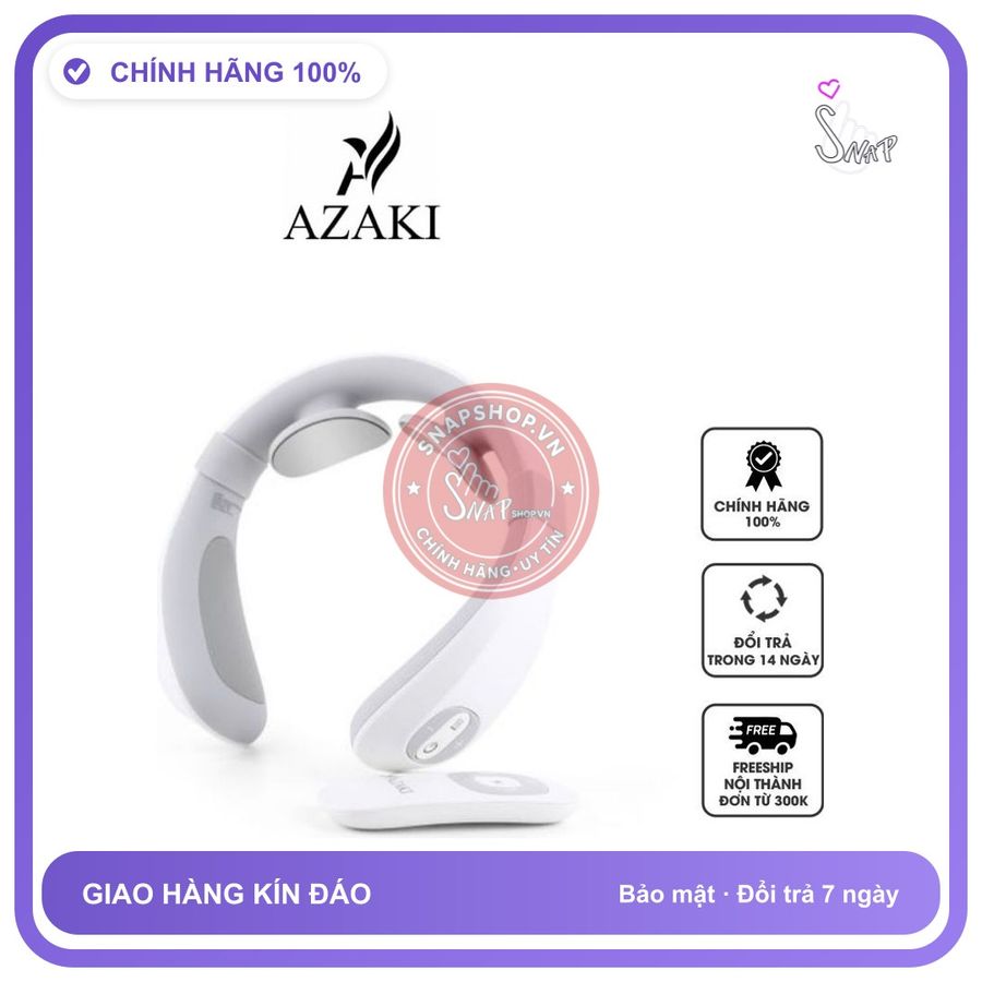 Azaki N109 - Máy Massage Cổ thông minh Thiết Bị Giảm Căng Thẳng Vùng Cổ Vai Gáy, Gọn Nhẹ Tiện Dụng, Công Nghệ Xung Điện