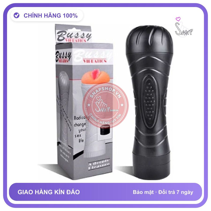 Cốc Đèn Pin Bussy Vibration 8 Chế Độ Rung chính hãng - chất liệu an toàn cho da, dễ vệ sinh, êm ái khi dùng - giao hàng che tên kín đáo