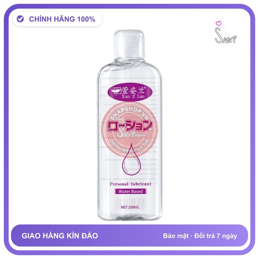Gel Bôi Trơn Xun Z Lan - Chai 200ml chính hãng - gốc nước không dính rít, dung tích 200ml, dịu nhẹ an toàn - giao hàng che tên kín đáo
