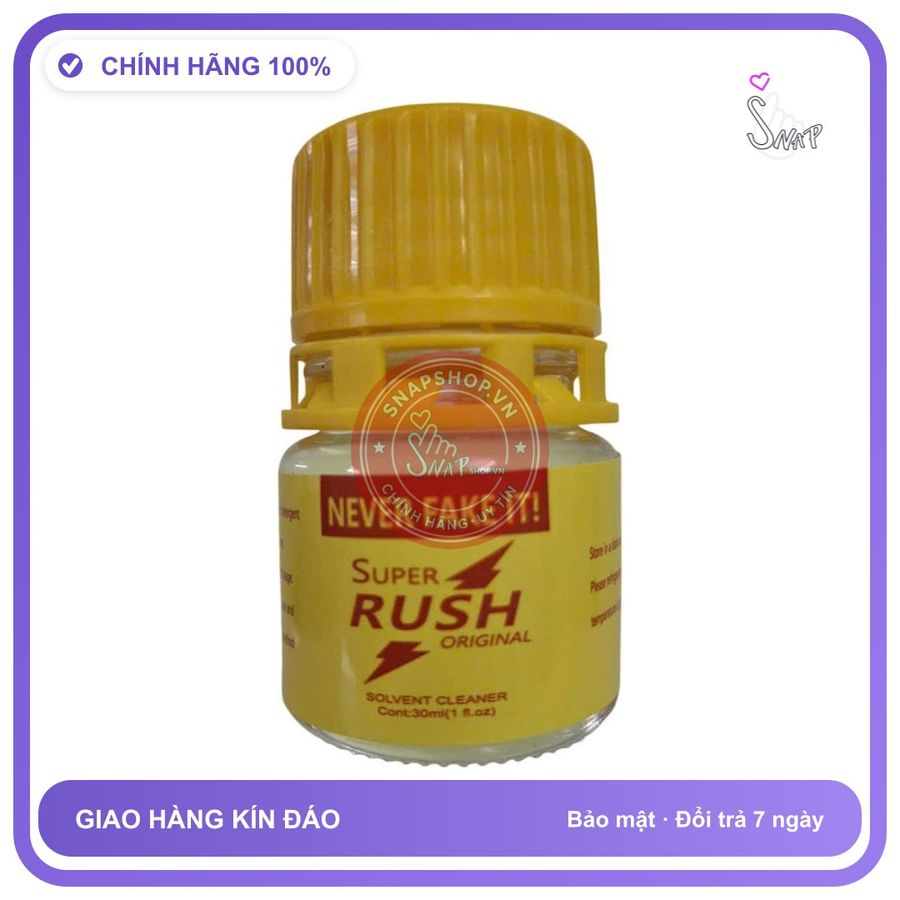Popper Super Rush Original Never Fake It 20ml chính hãng - chai 30ml, hương dịu không nồng, hàng chuẩn nhập khẩu - giao hàng che tên kín đáo