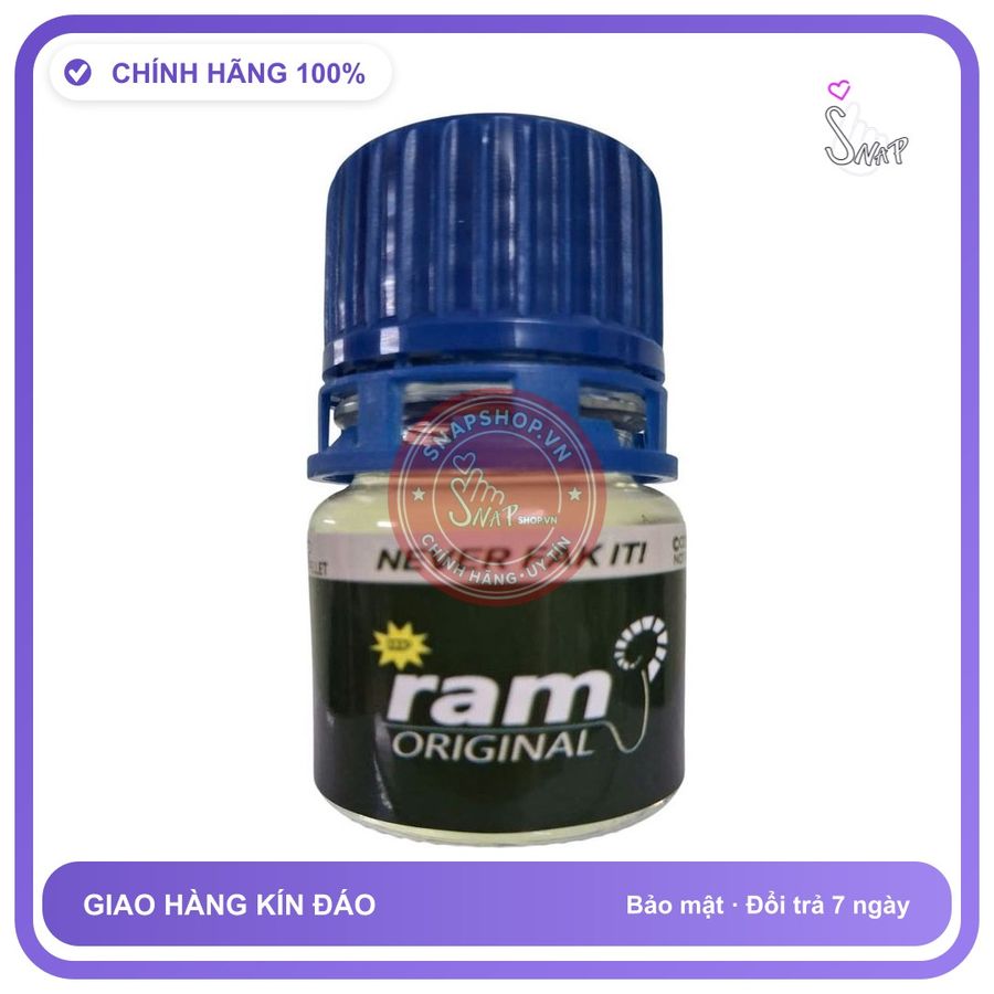 Popper Ram Original 20ml chính hãng - chai 20ml, hương dịu không nồng, dòng mạnh - giao hàng che tên kín đáo