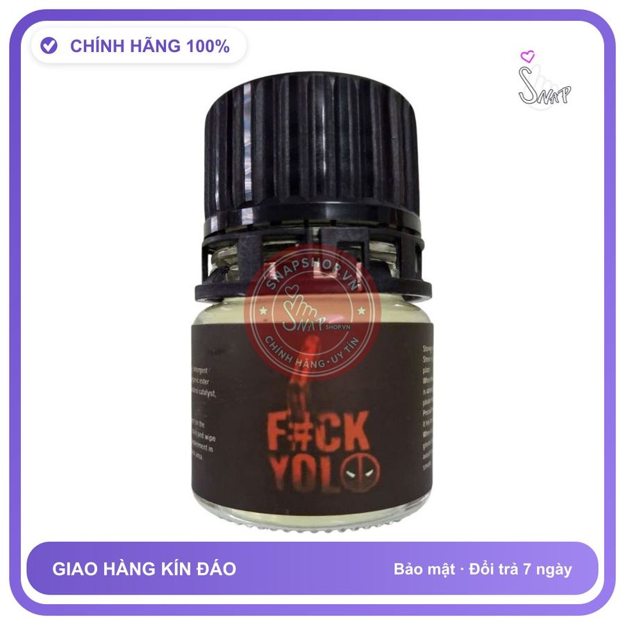 Popper Fuck YoLo 20ml Dành Cho Top Bot chính hãng - chai 50ml, hương dịu không nồng, hàng chuẩn nhập khẩu - giao hàng che tên kín đáo