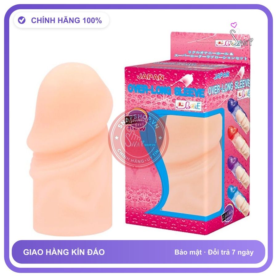 Bao Cao Su Đôn Khúc Đầu Baile Japan Over-Long Sleeve chính hãng - có hương thơm, ôm sát cảm giác thật, chất liệu latex an toàn - giao hàng che tên kín đáo