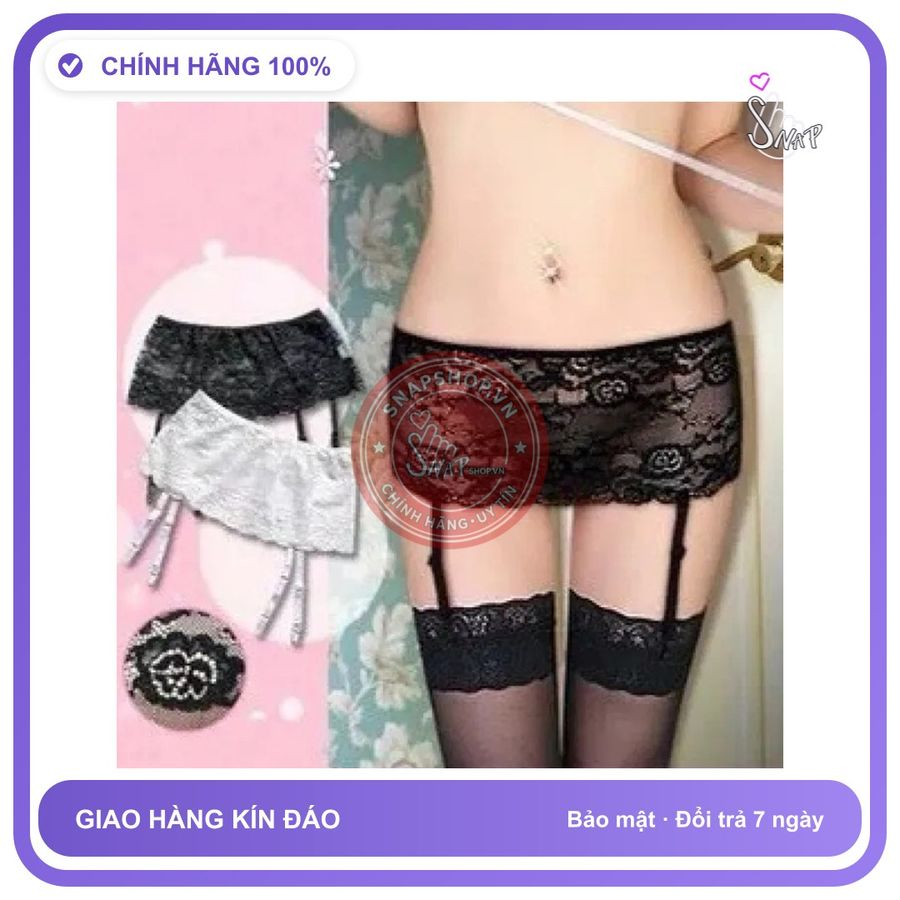 Kẹp Vớ Ren Trơn chính hãng - phối ren, chất vải mềm mát, đường may tỉ mỉ - giao hàng che tên kín đáo
