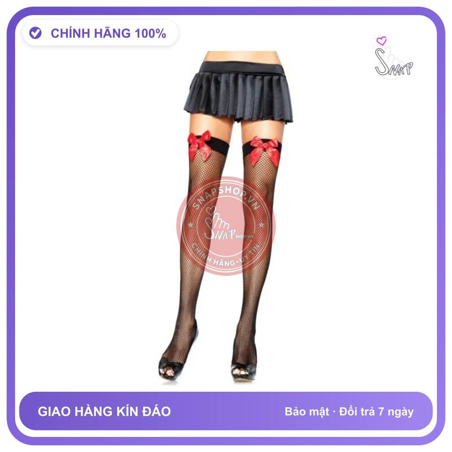 Vớ Lưới Thắt Nơ Đùi chính hãng - chất vải mềm mát, đường may tỉ mỉ, tôn dáng quyến rũ - giao hàng che tên kín đáo