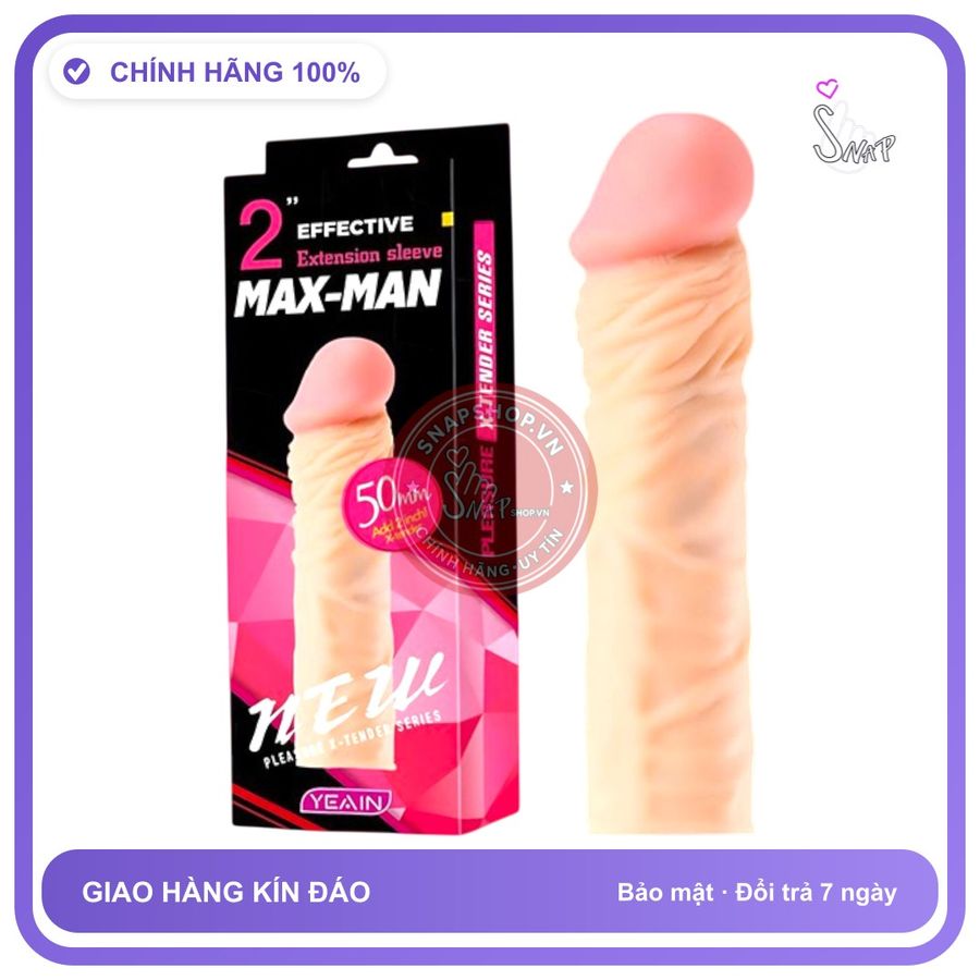 Bao Cao Su Đôn Dên Max Man Dài Thêm 5cm Gân Nổi Quanh Thân chính hãng - ôm sát cảm giác thật, chất liệu latex an toàn, hàng nhập khẩu - giao hàng che tên kín đáo