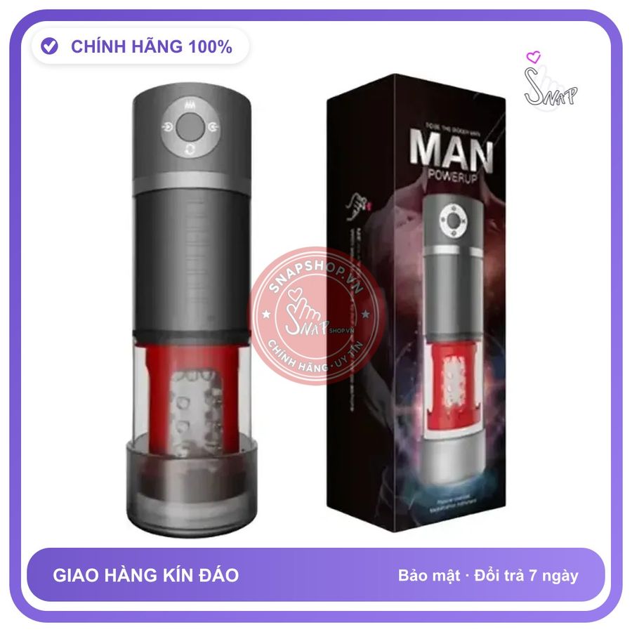 Máy Massage Dương Vật Yeain Man PowerUp 10 Chế chính hãng - 5 chế độ rung, sạc usb, silicone y tế - giao hàng che tên kín đáo