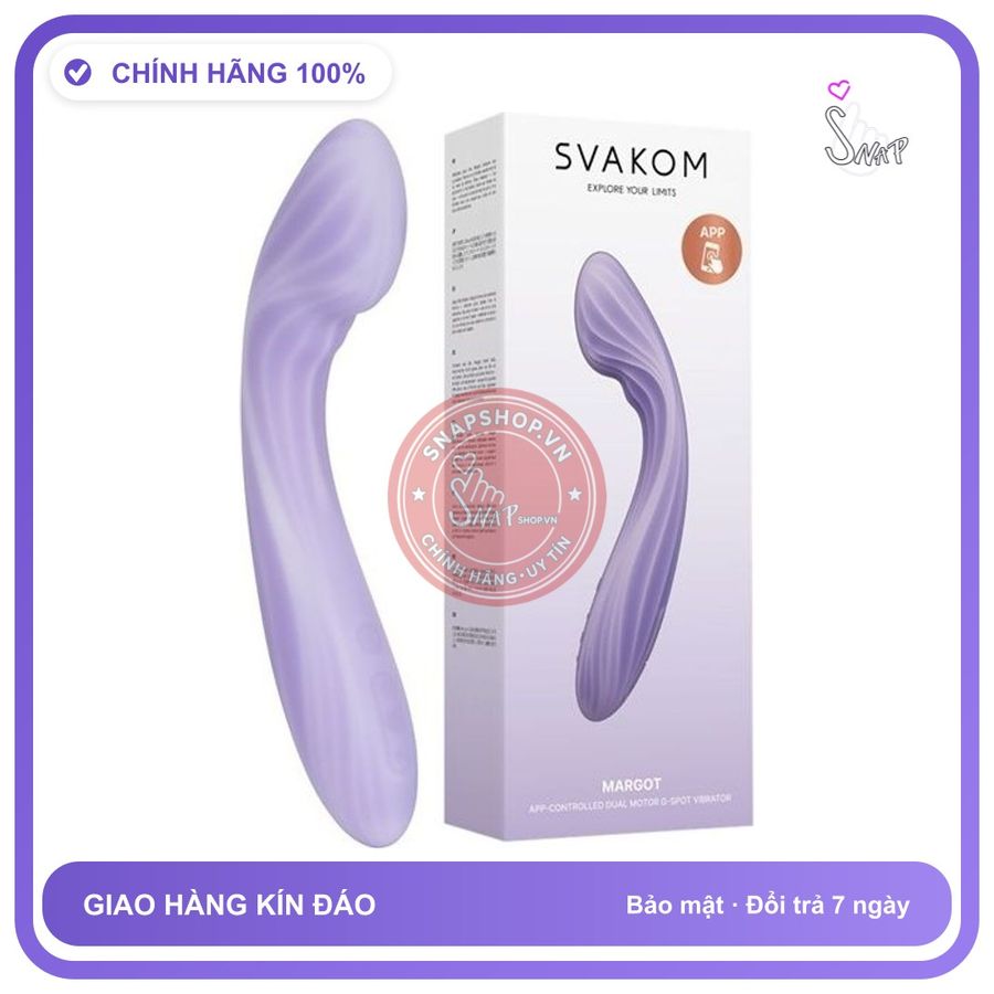Máy Rung 2 Đầu Svakom Margot Sưởi Ấm Kích Spot Điều Khiển App chính hãng - điều khiển từ xa, có sưởi ấm, chống nước - giao hàng che tên kín đáo
