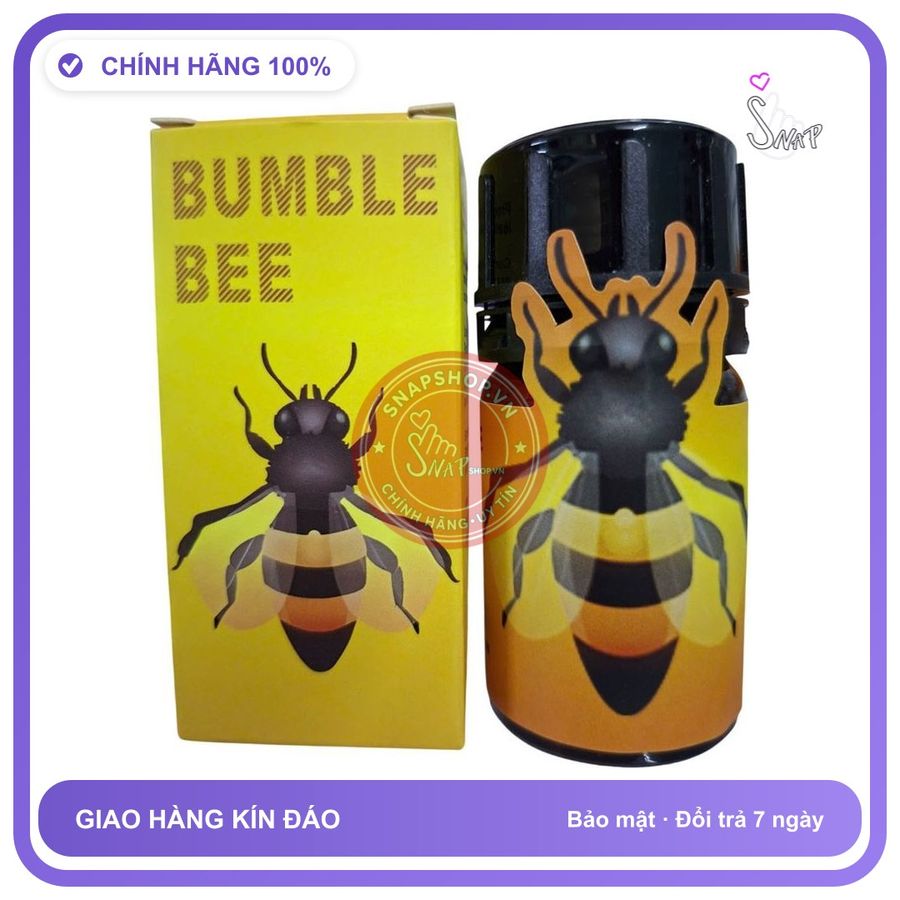Popper BUMBLE BEE CON ONG VÀNG 40ml chính hãng - chai 40ml, hương dịu không nồng, hàng chuẩn nhập khẩu - giao hàng che tên kín đáo