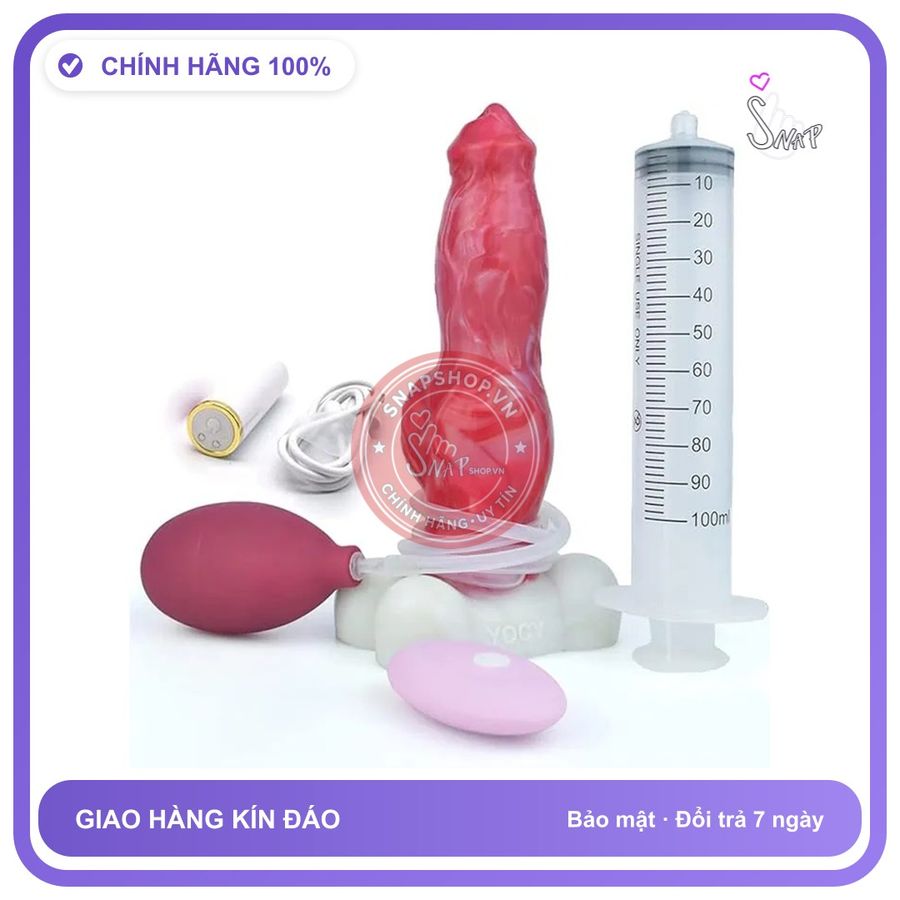 Dương Vật Giả Bắn Tinh YOGY Rung 10 Chế chính hãng - 10 chế độ rung, silicone mềm mại, chất liệu an toàn cho da - giao hàng che tên kín đáo