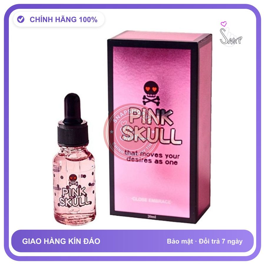 Serum Tăng Khoái Cảm Chăm Sóc Vùng Kín Pink Skull chính hãng - chất liệu an toàn cho da, dễ vệ sinh, êm ái khi dùng - giao hàng che tên kín đáo