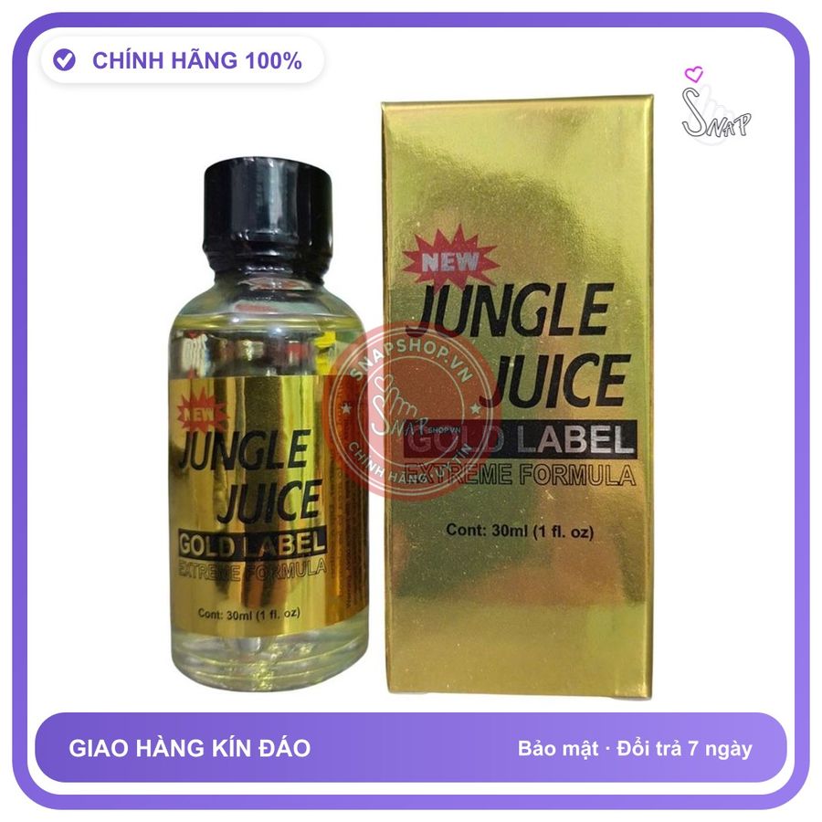 Popper Jungle Juice Gold Label Extreme Formula 30ml chính hãng - chai 30ml, dòng mạnh, hàng chuẩn nhập khẩu - giao hàng che tên kín đáo